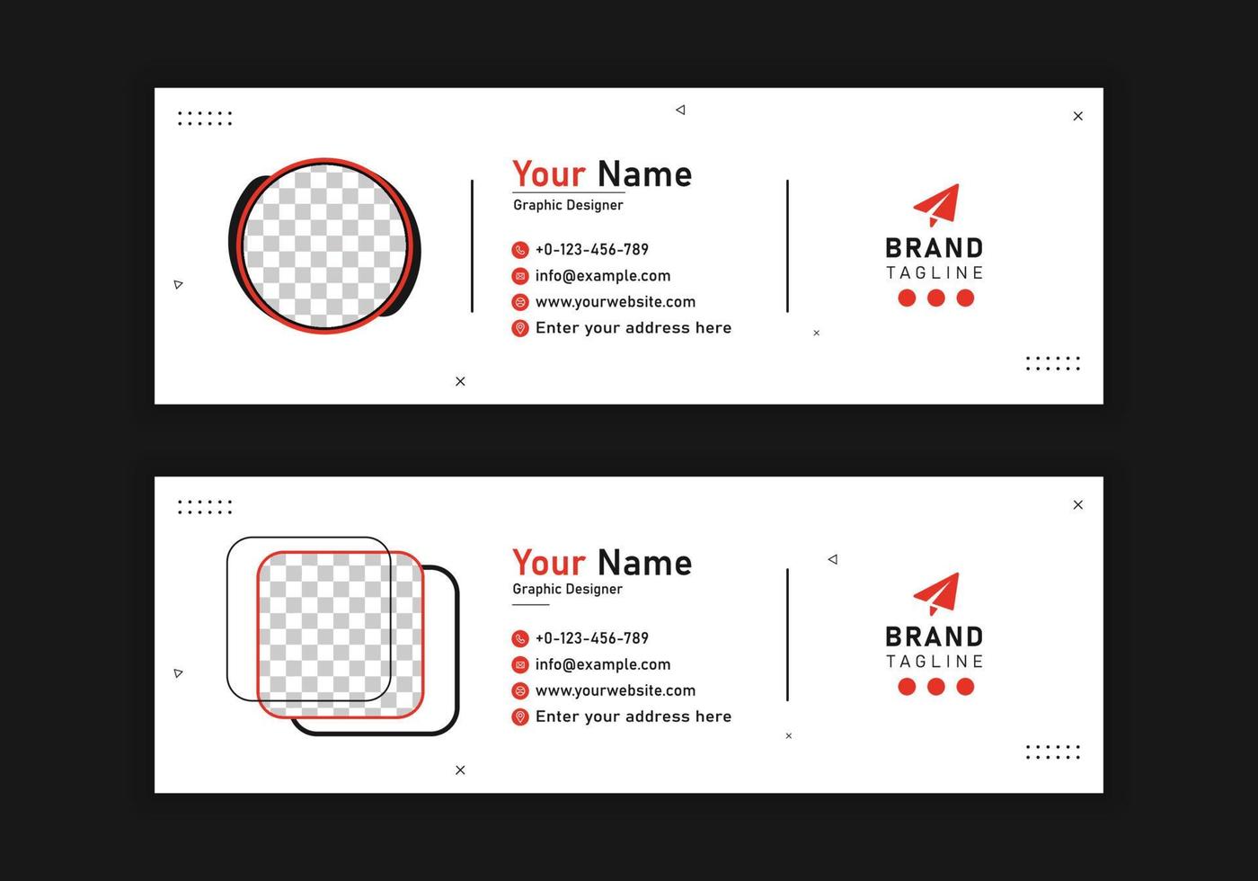 conception de modèle de bannière de publication de médias sociaux d'entreprise. avec deux types de conceptions différentes et d'illustrations vectorielles. et une variation de couleurs vecteur