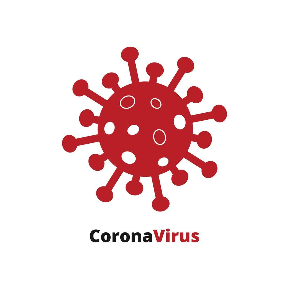 logo coronavirus sur fond blanc vecteur