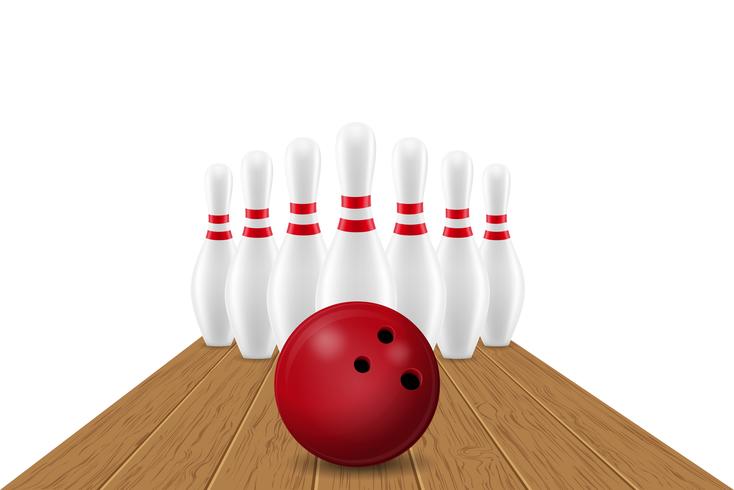 boule de bowling et illustration vectorielle broche vecteur