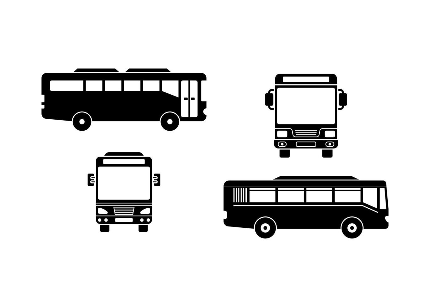 vecteur de modèle de conception d'icône de bus de ville isolé