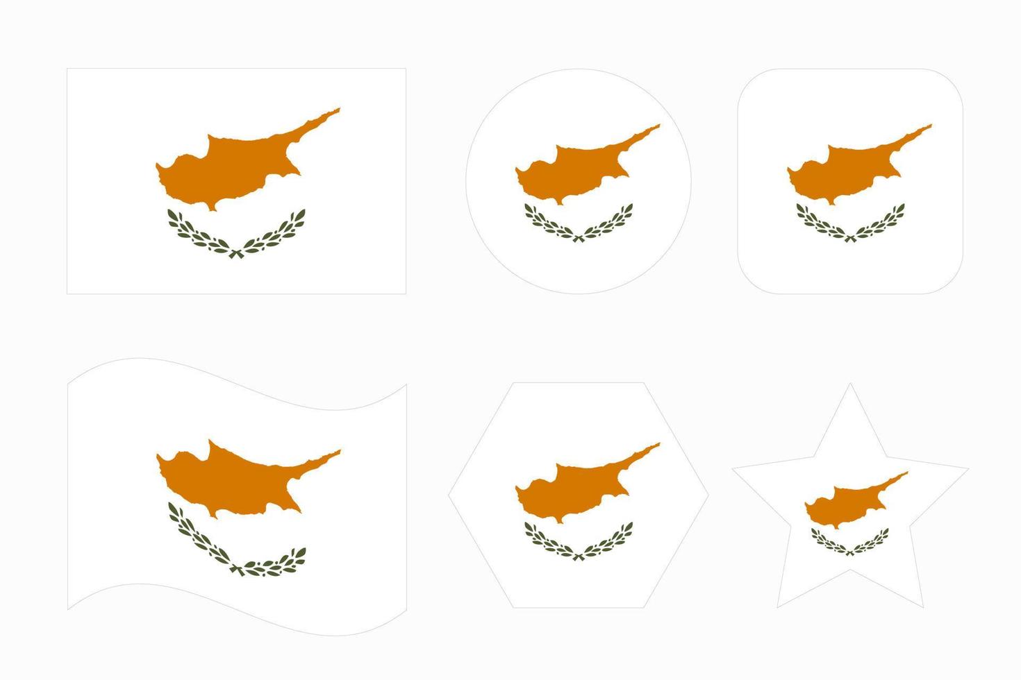 illustration simple du drapeau de chypre pour le jour de l'indépendance ou les élections vecteur