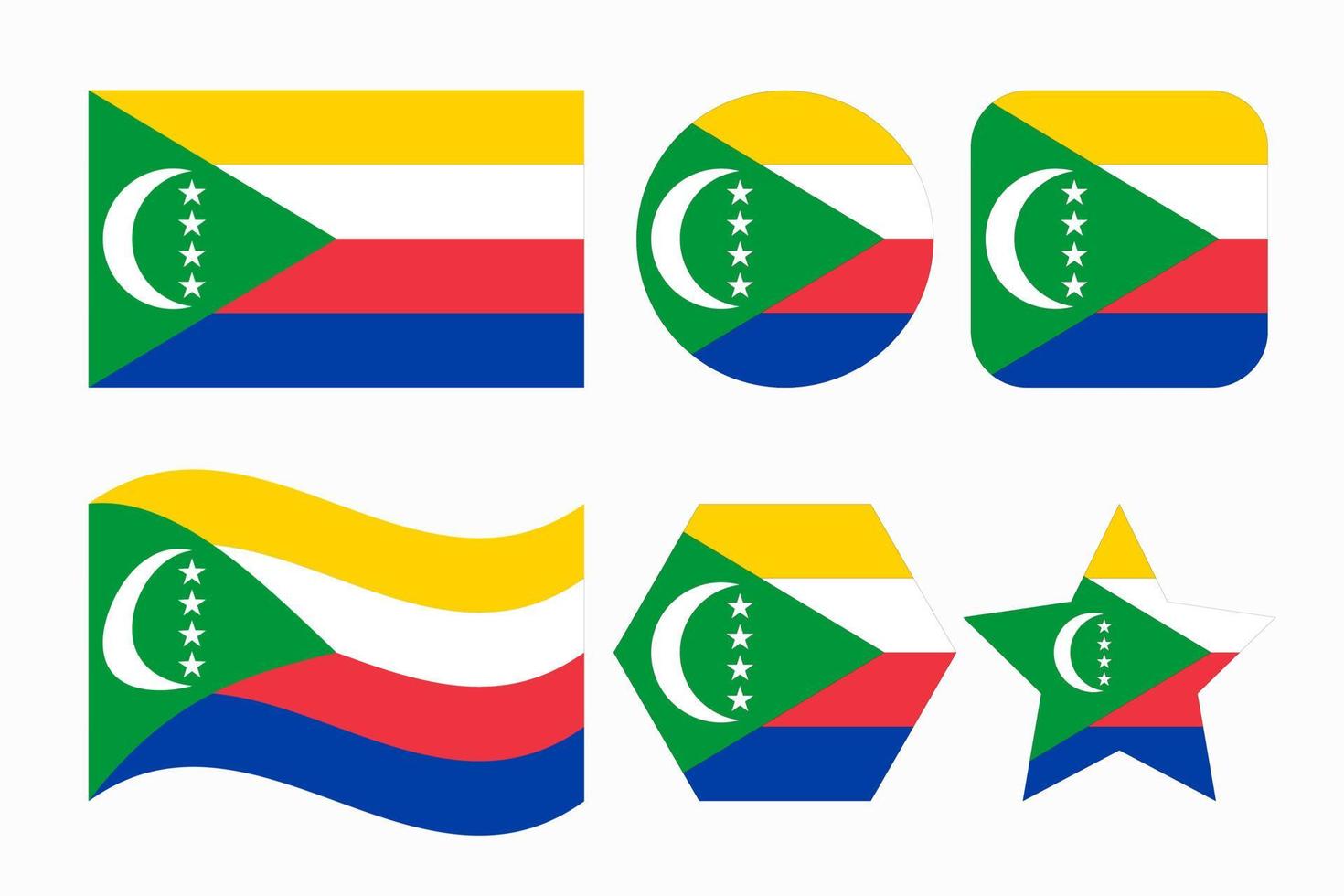 illustration simple du drapeau des comores pour le jour de lindépendance ou les élections vecteur