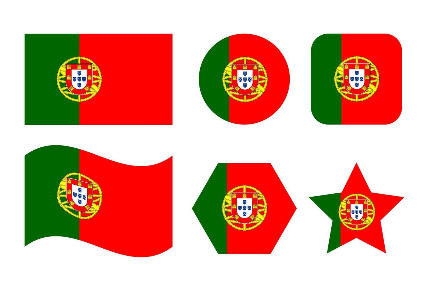 illustration simple du drapeau du portugal pour le jour de lindépendance ou les élections vecteur