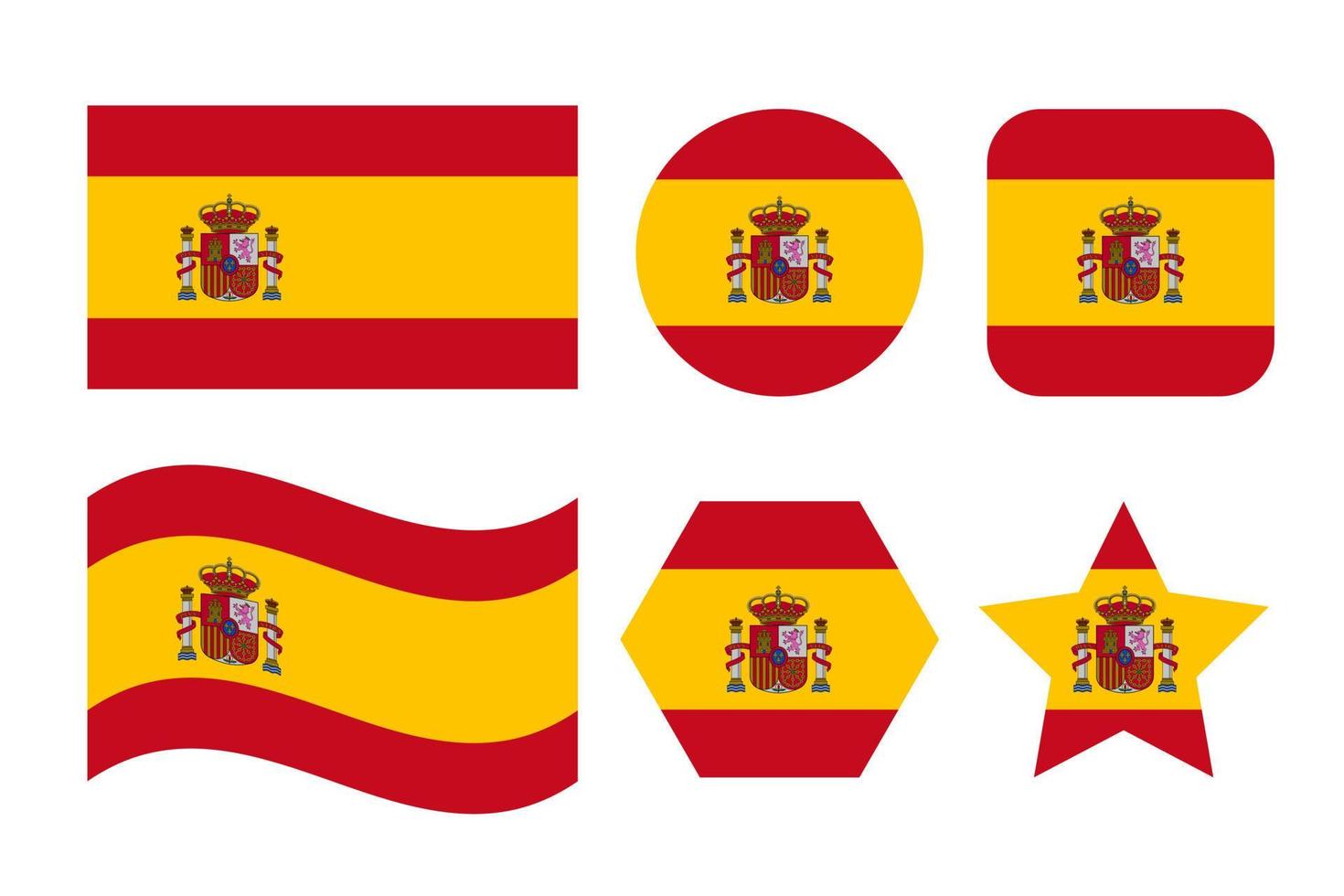 drapeau de l'espagne illustration simple pour le jour de l'indépendance ou l'élection vecteur