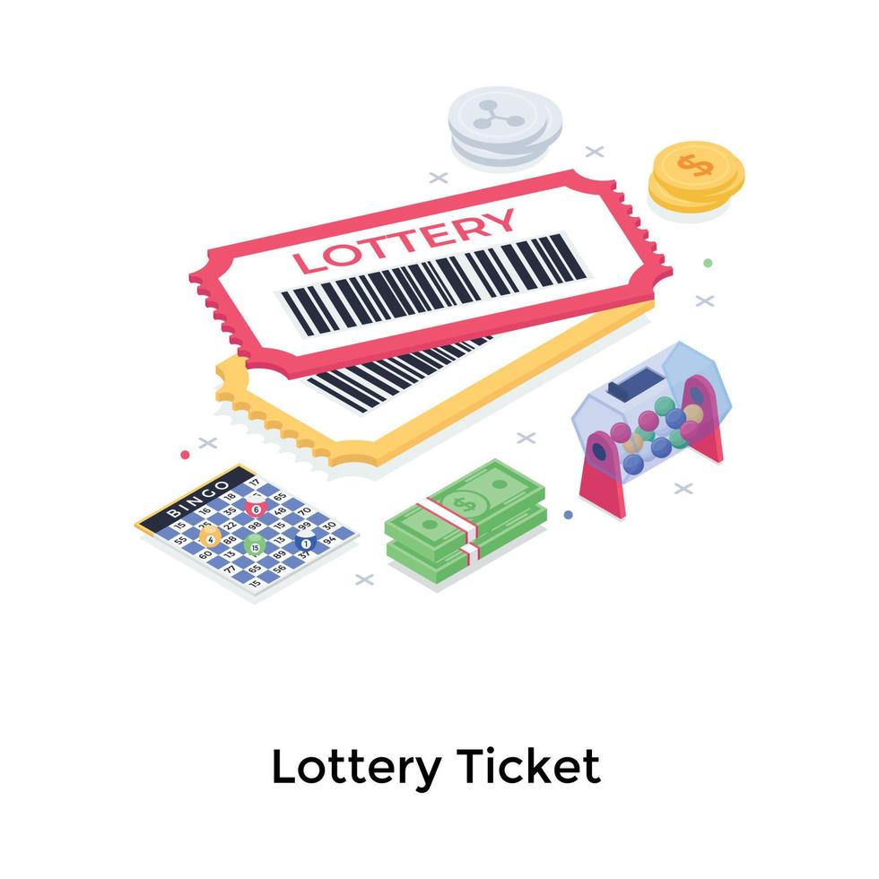 concepts de billets de loterie vecteur