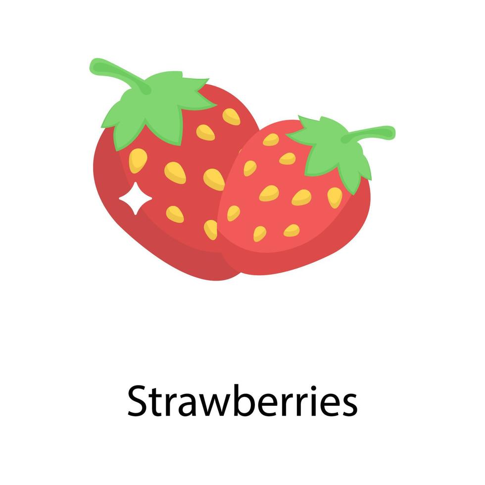 concepts de fraises à la mode vecteur