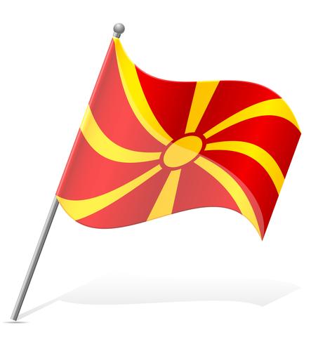 drapeau de l&#39;illustration vectorielle Macédoine vecteur