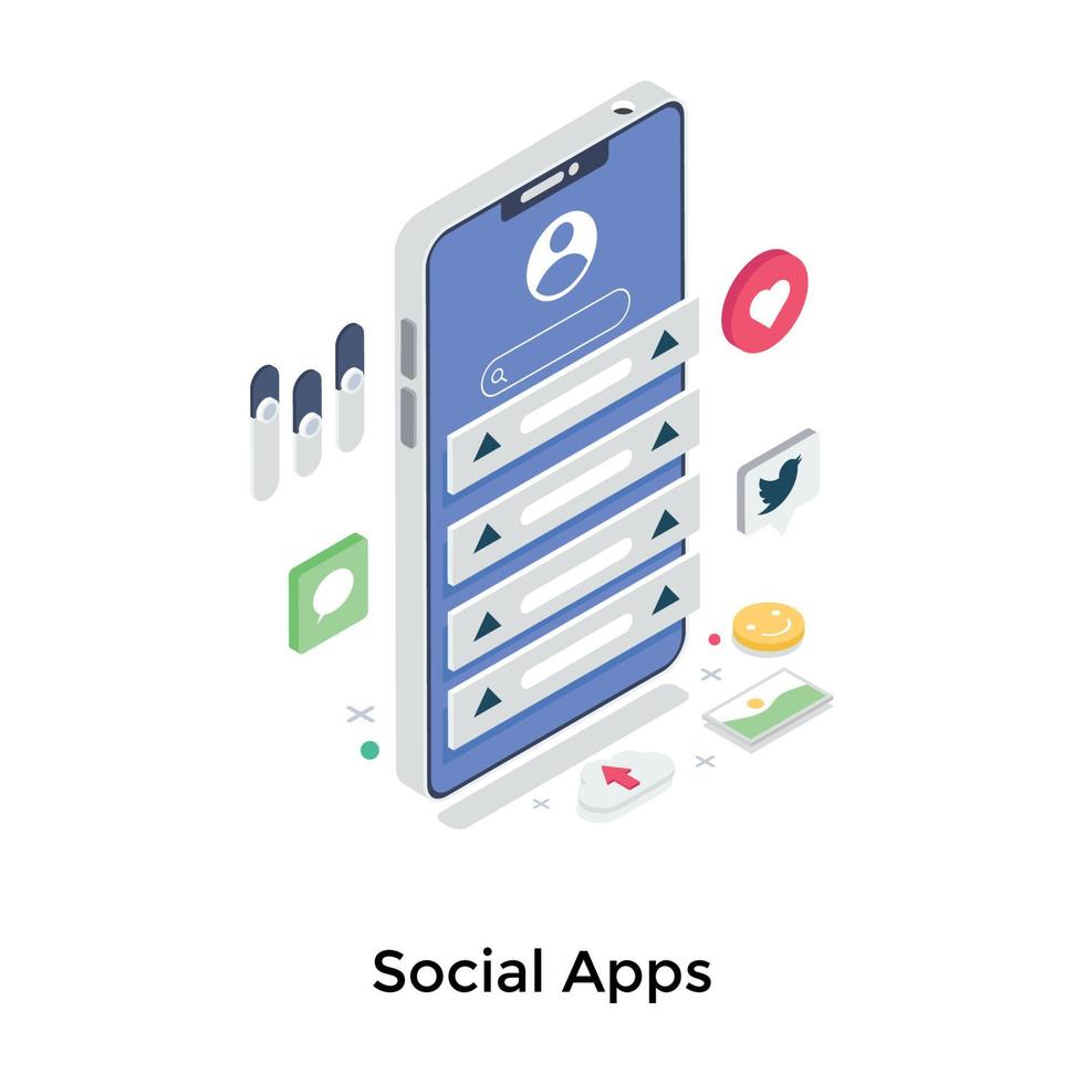 concepts d'applications sociales vecteur