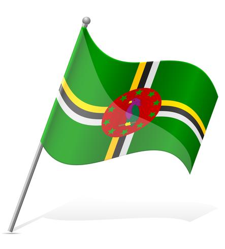 drapeau de la Dominique illustration vectorielle vecteur