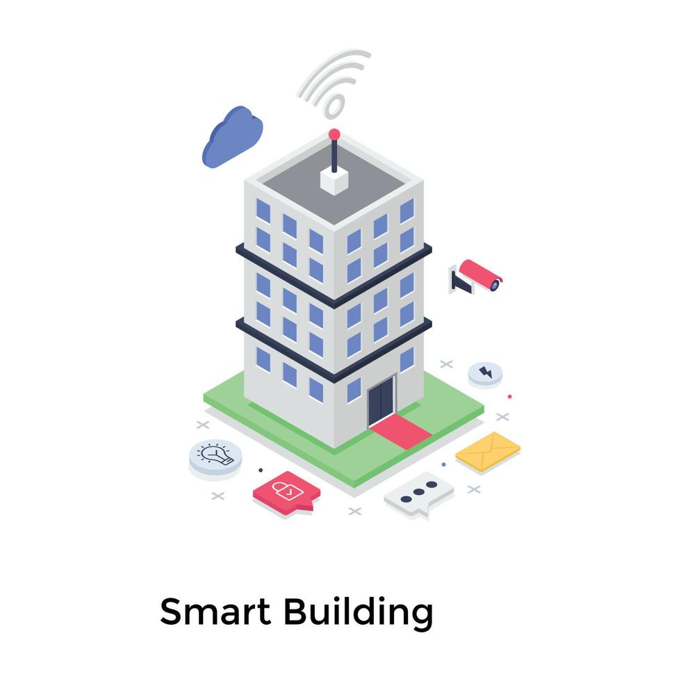 concepts de bâtiments intelligents vecteur