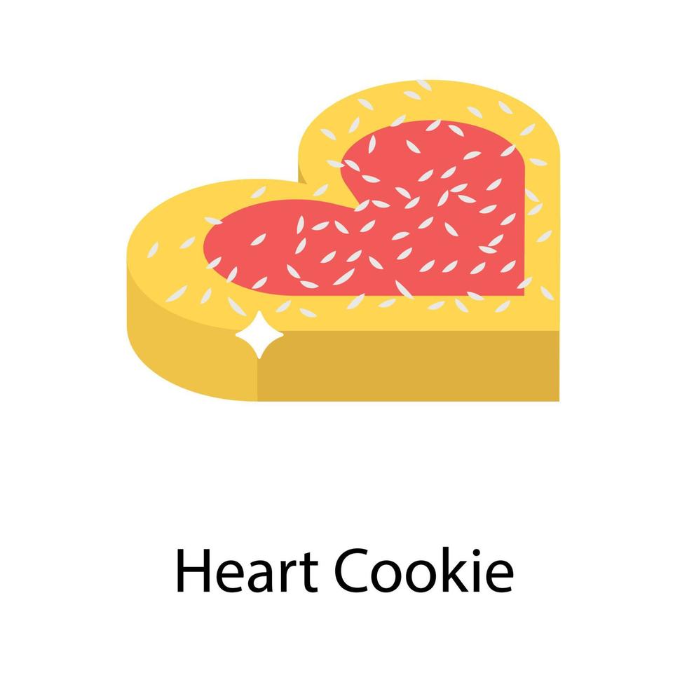 concepts de biscuits coeur vecteur