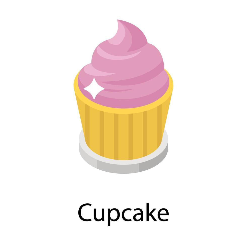 concepts de cupcake à la mode vecteur