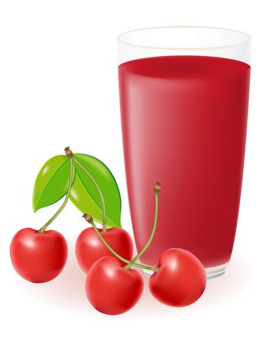 illustration vectorielle de jus de cerise vecteur