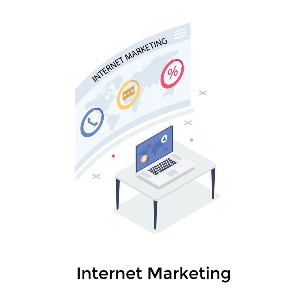 concepts de marketing Internet vecteur