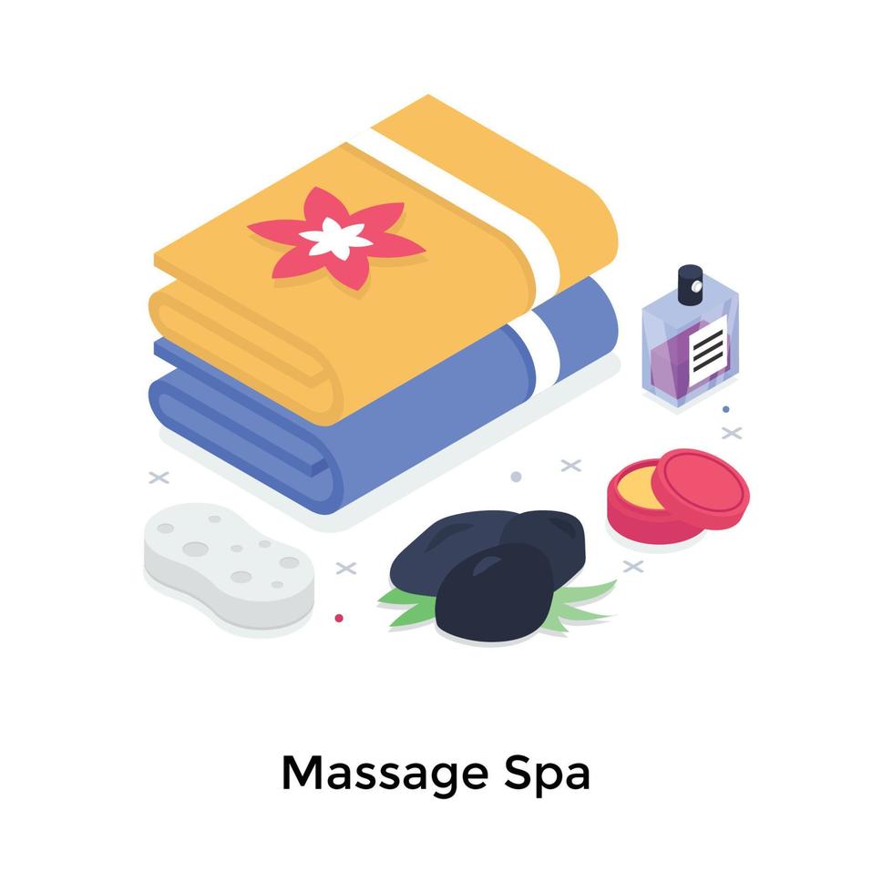 concepts de spa de massage vecteur