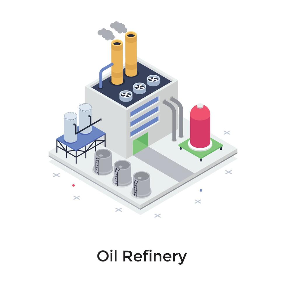 concepts de raffinerie de pétrole vecteur