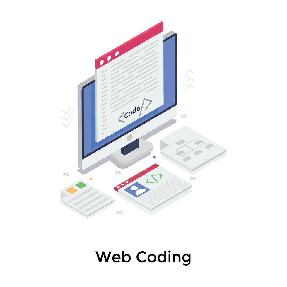 concepts de codage Web vecteur