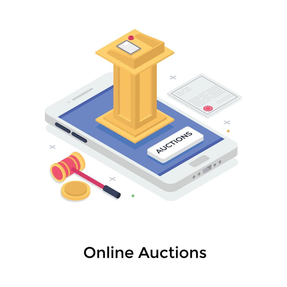 concepts d'enchères en ligne vecteur