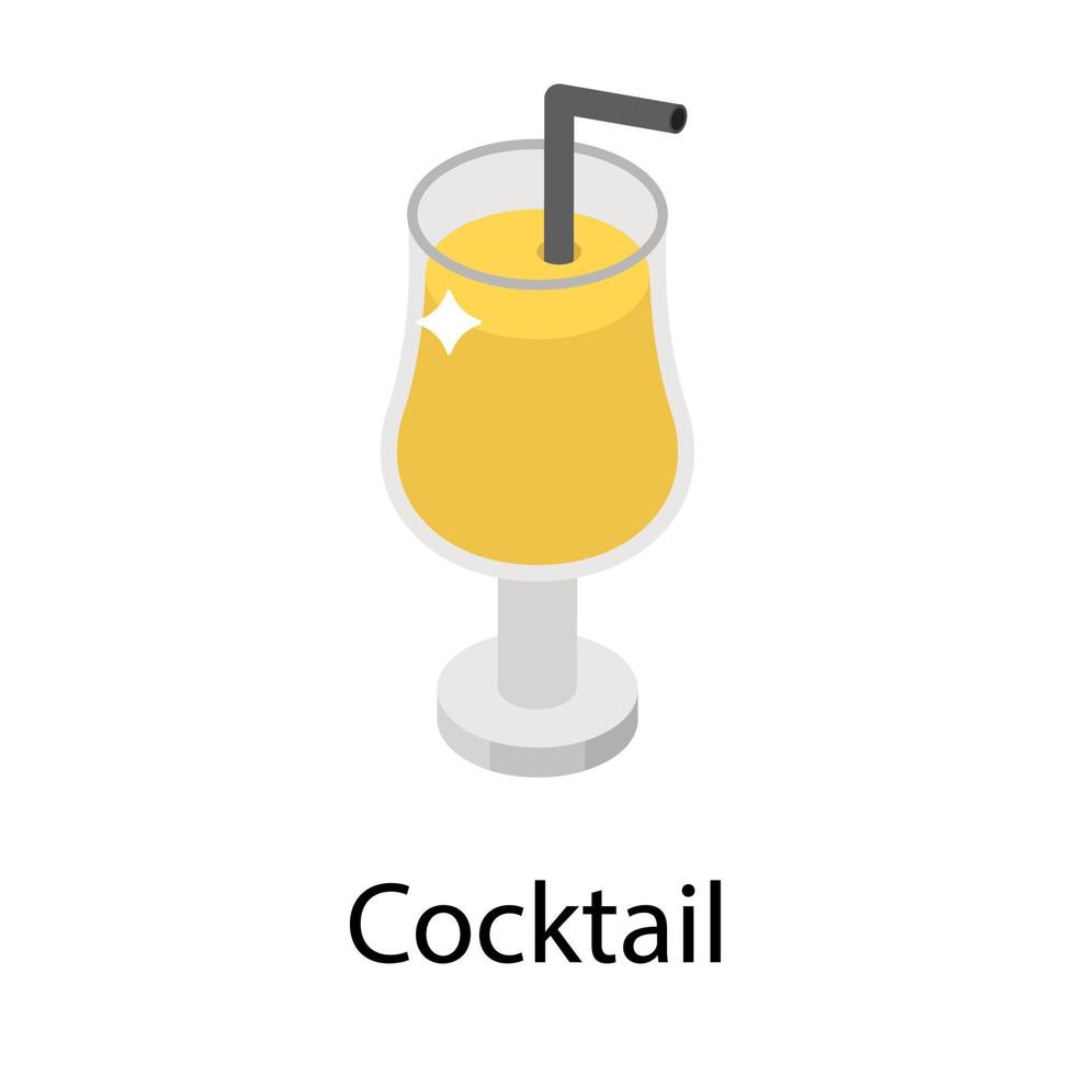 concepts de cocktails à la mode vecteur