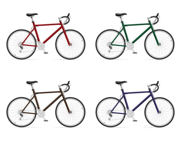 vélos de route avec illustration vectorielle de changement de vitesse vecteur
