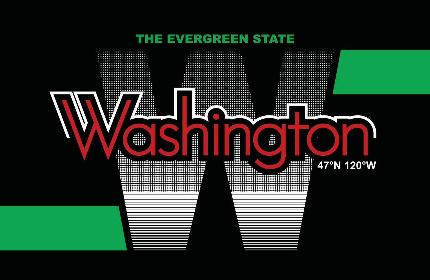 Washington lettrage mains typographie graphisme en illustration vectorielle. vecteur