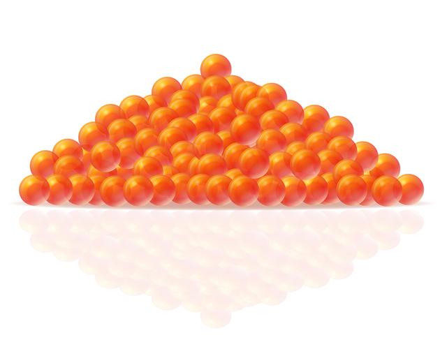 illustration vectorielle de caviar rouge vecteur