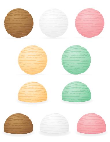 boules de crème glacée vector illustration