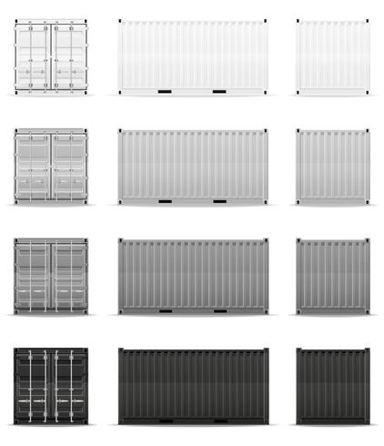 illustration vectorielle de conteneur de fret vecteur