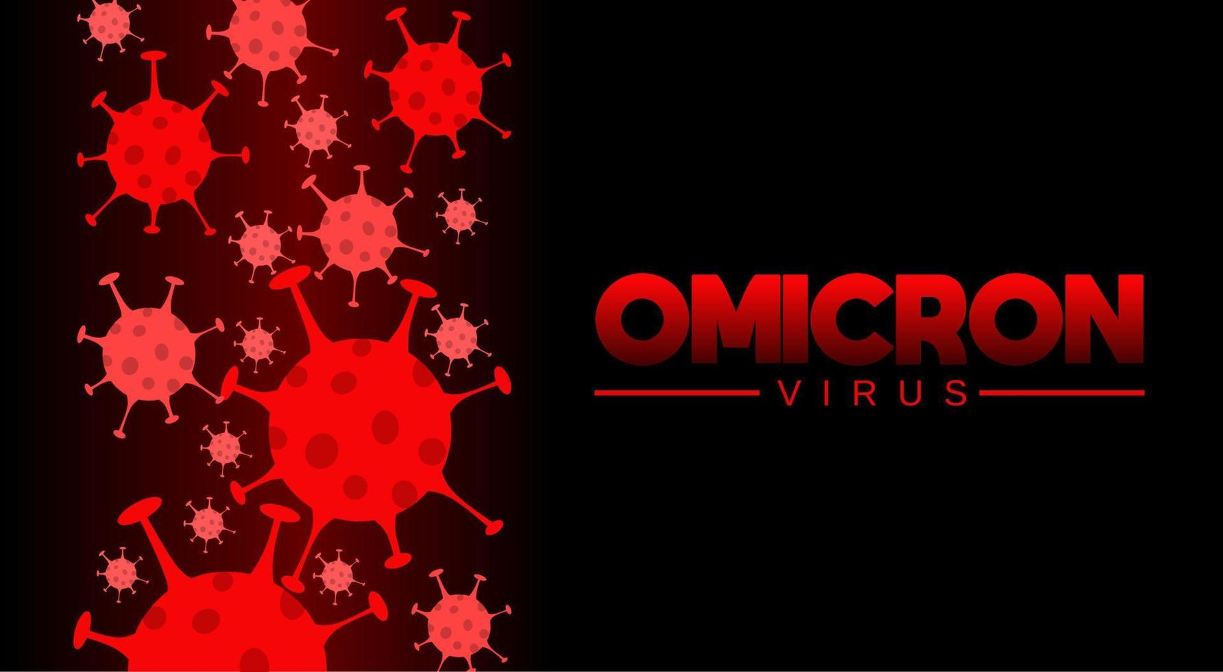 illustration de la nouvelle variante corona du virus omicron vecteur