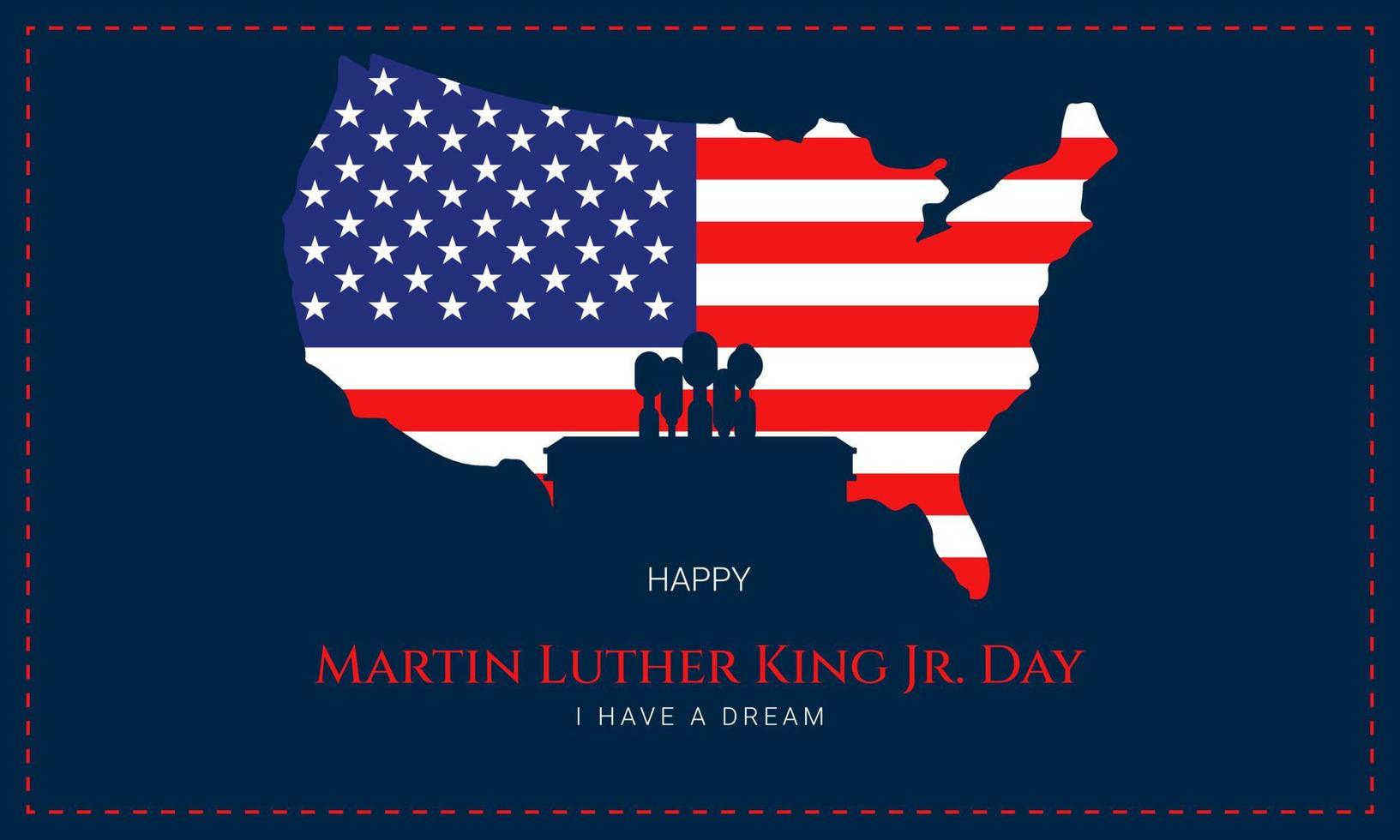Martin Luther King jr. fond de jour. illustration vectorielle. vecteur