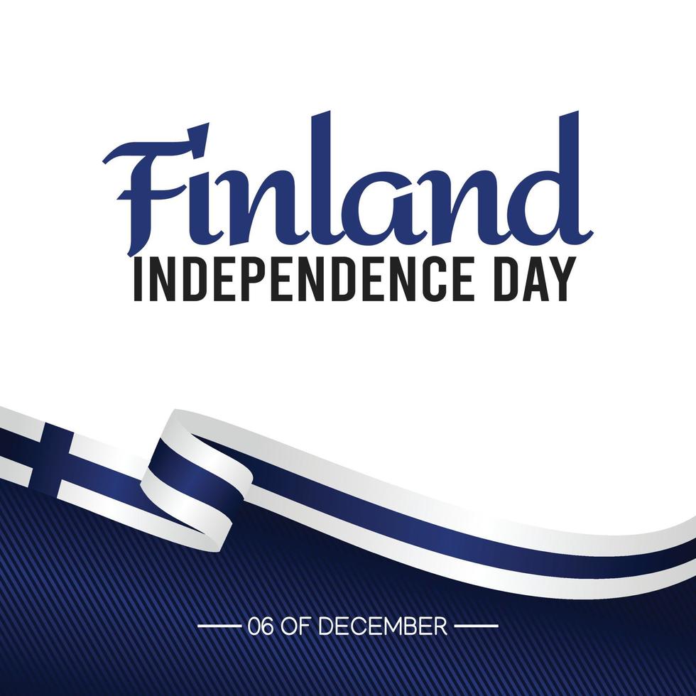 illustration vectorielle de la fête de l'indépendance de la finlande. approprié pour l'affiche et la bannière de carte de voeux. vecteur