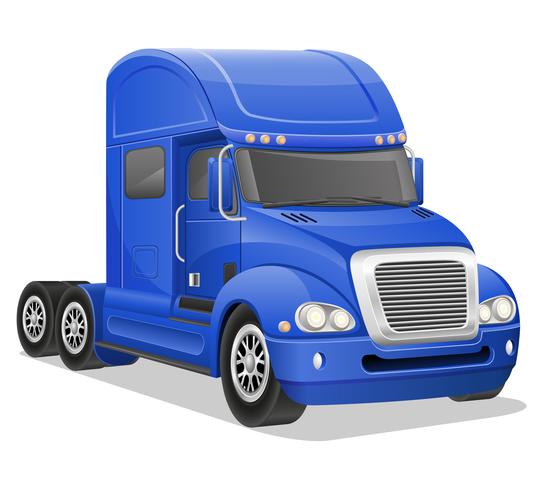 illustration vectorielle de gros camion bleu vecteur