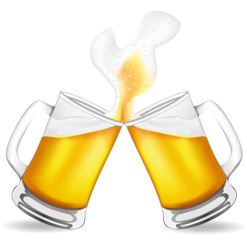 bière en verre vector illustration