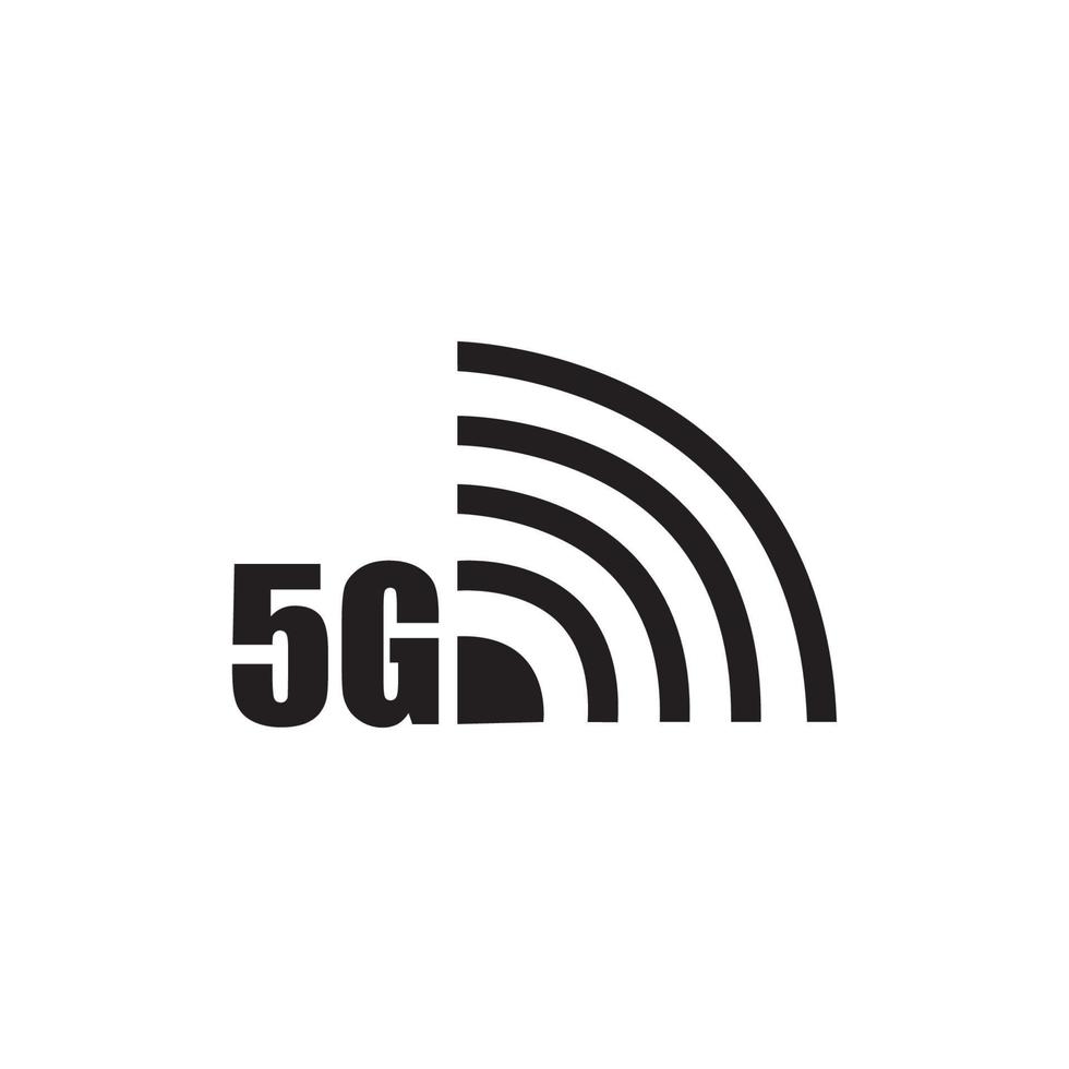 Conception plate de vecteur d'icône 5g