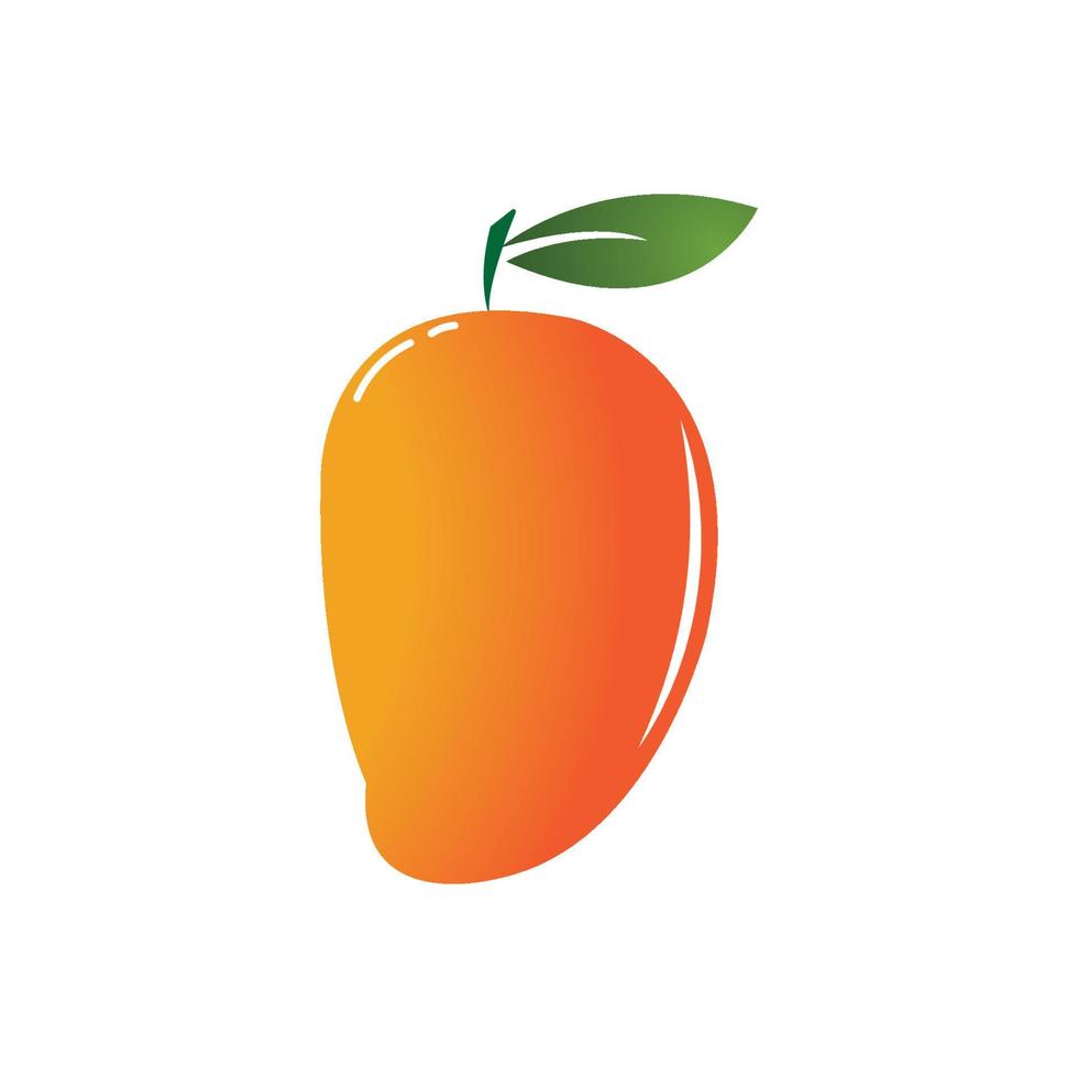 conception d'illustration d'icône de vecteur de fruit de mangue