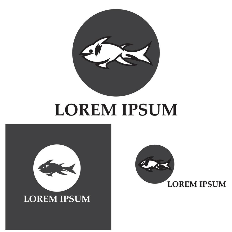 modèle de logo de poisson. symbole de vecteur créatif