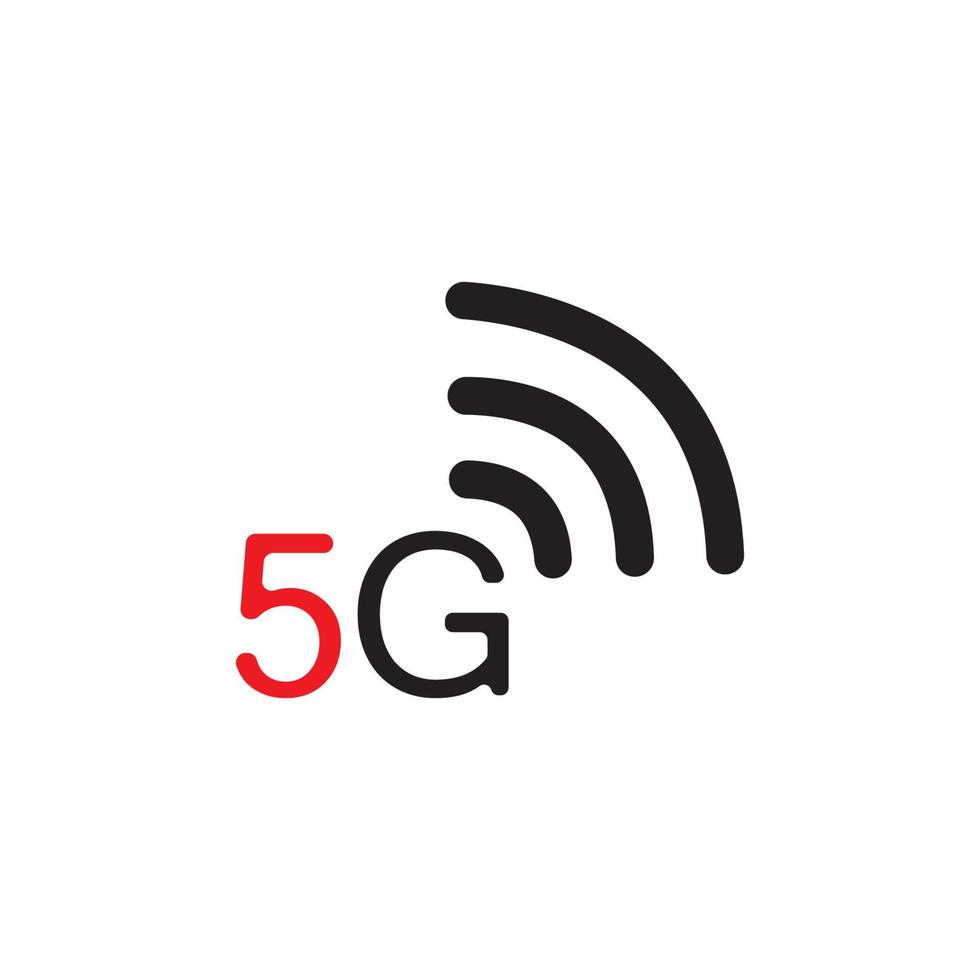 Conception plate de vecteur d'icône 5g