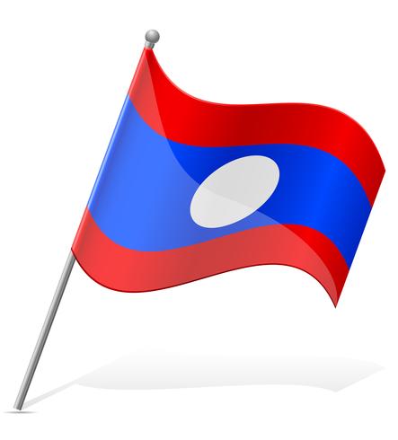 drapeau de laos illustration vectorielle vecteur