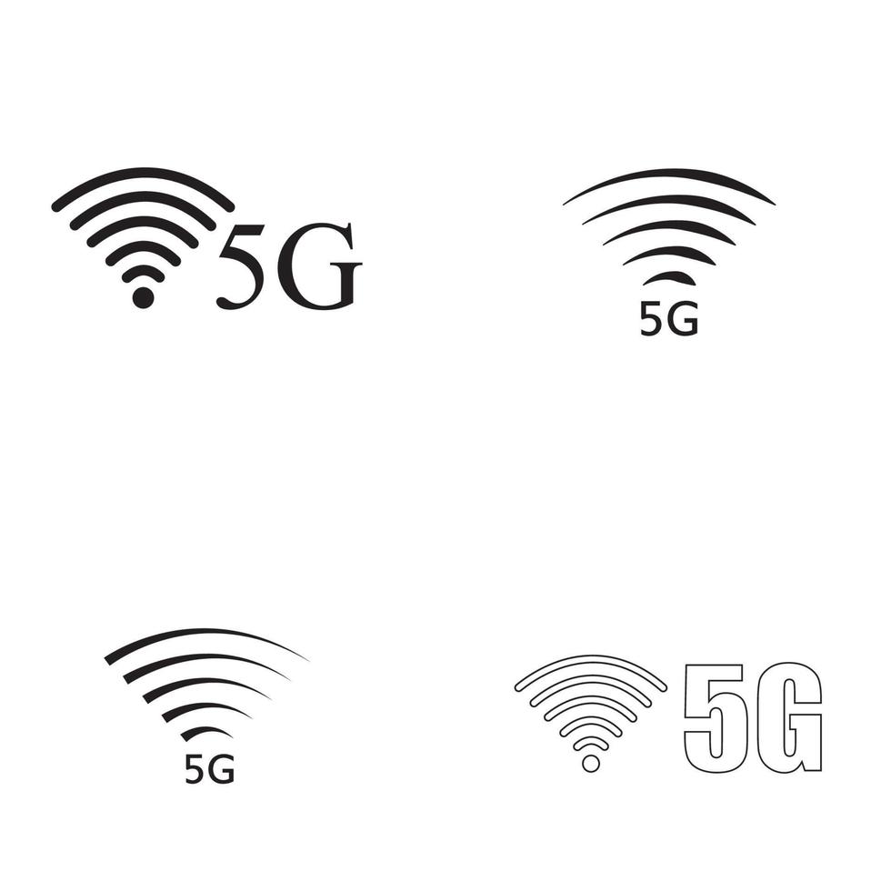 Conception plate de vecteur d'icône 5g