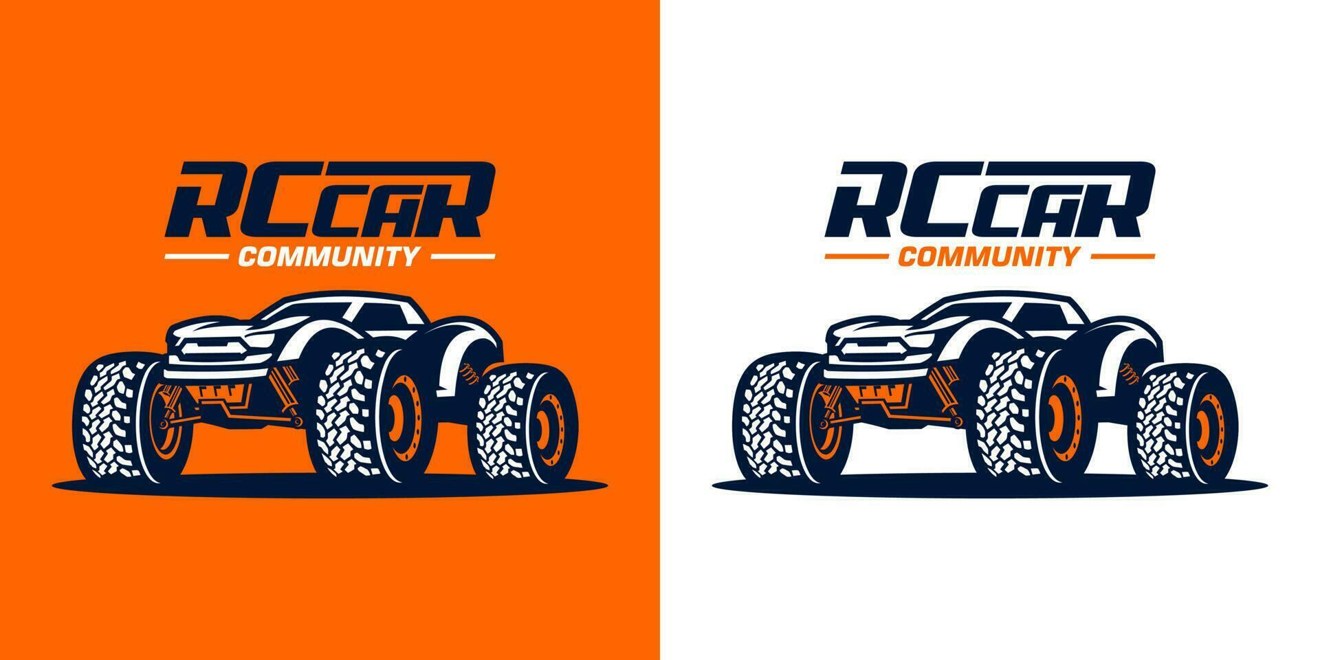 logo de camions monstres rc vecteur