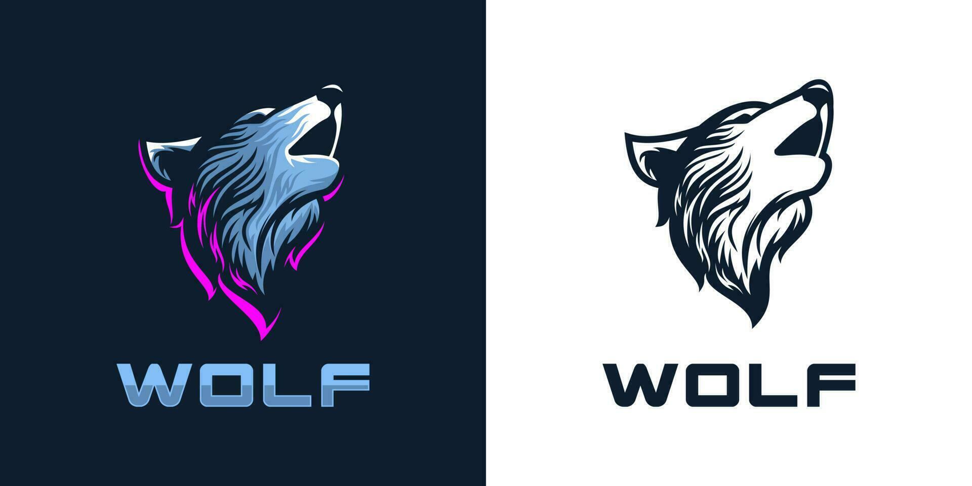 vecteur de logo de loup