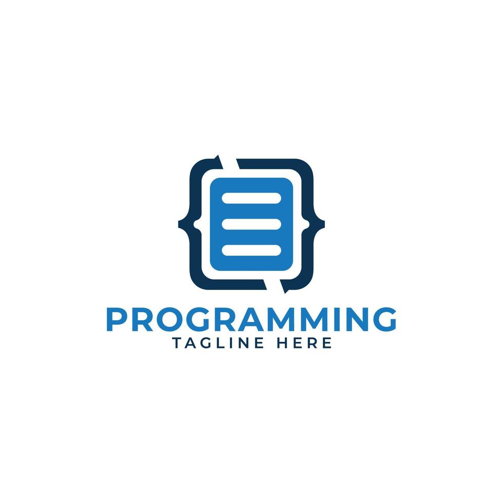 conception de vecteur de modèle de logo de programmation