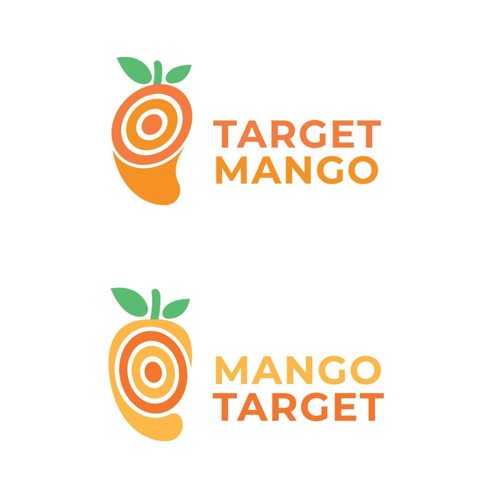 modèle de vecteur de conception de logo de mangue cible