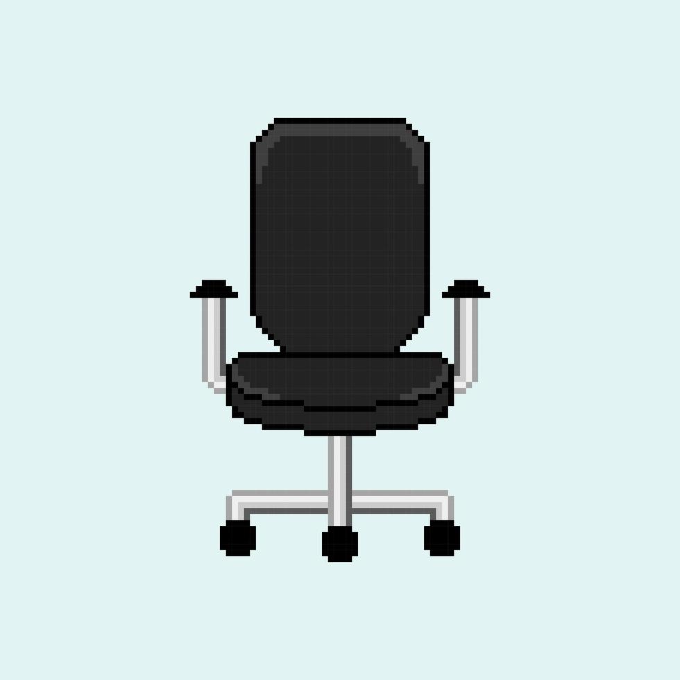 chaise noire pixel art vecteur