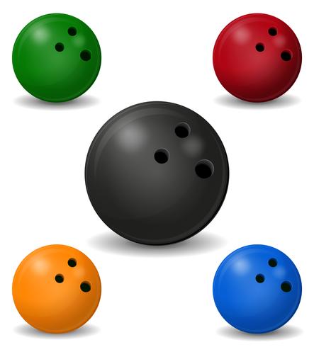 illustration vectorielle de boule de bowling vecteur