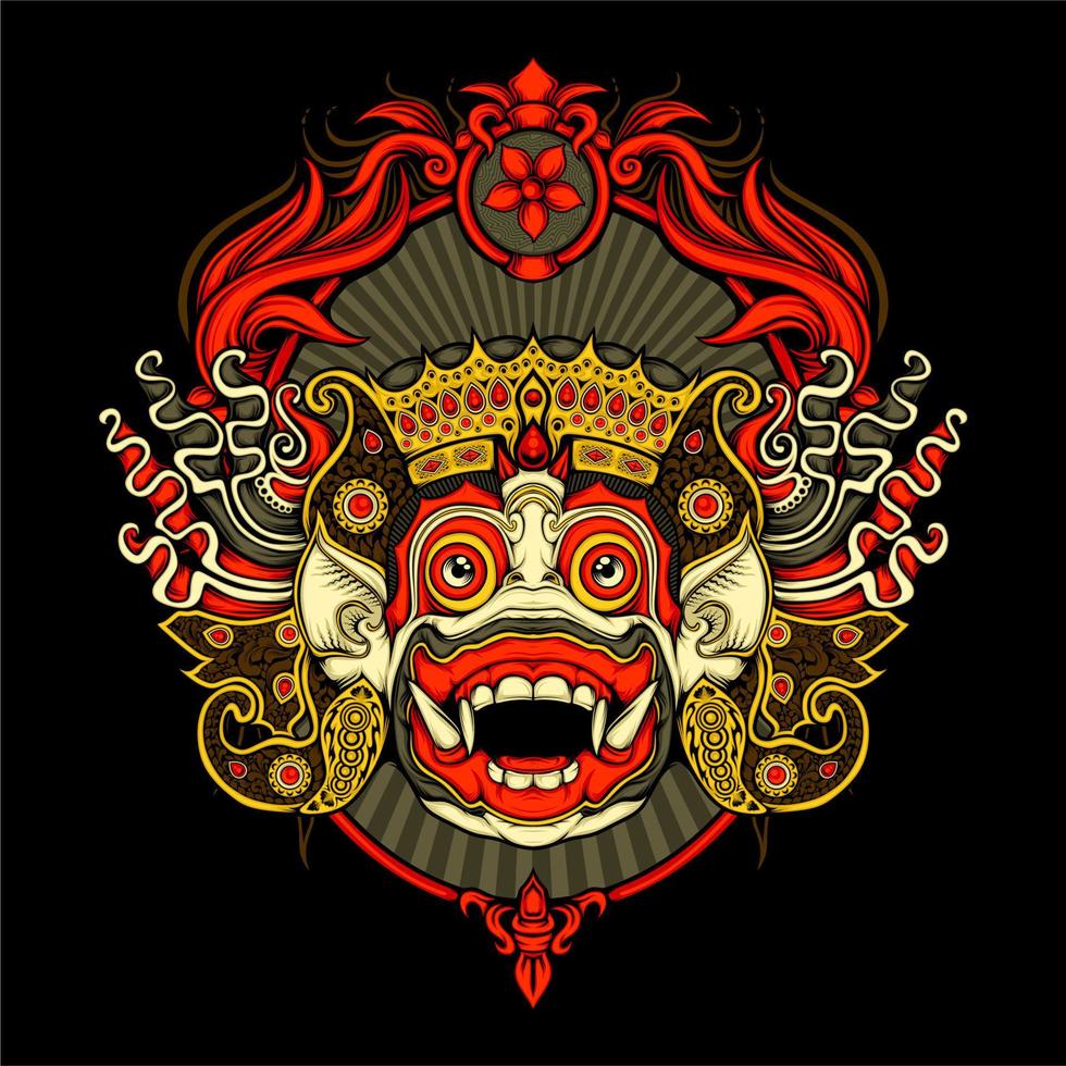 illustration de barong balinais vecteur