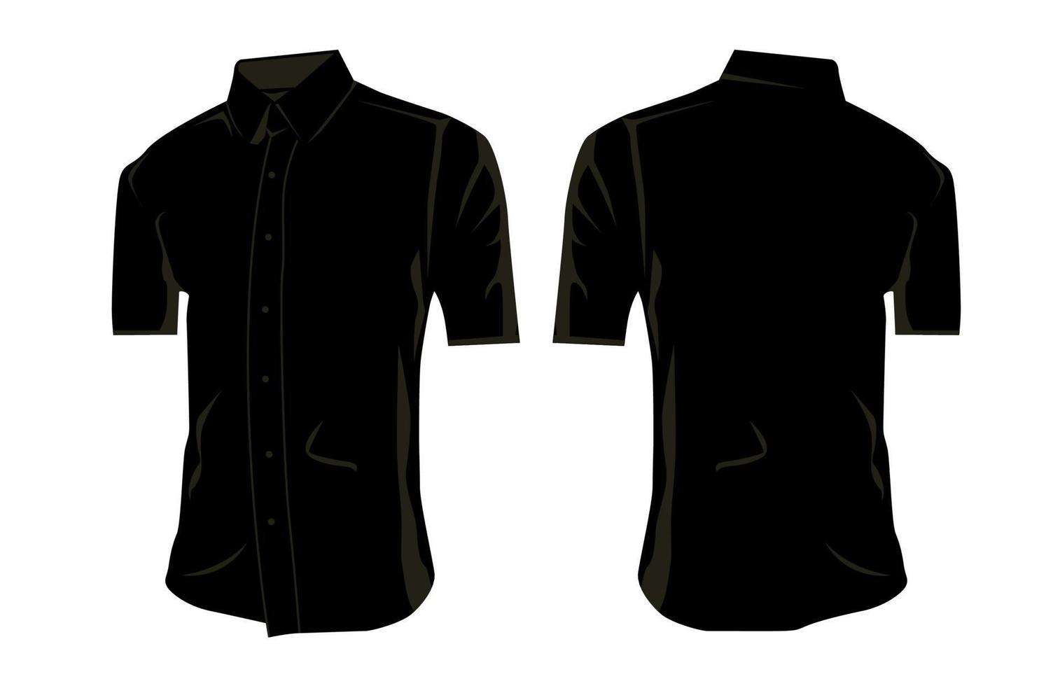 modèle de chemise réaliste noir... vecteur