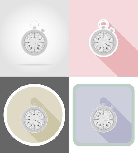 icônes plat chronomètre vector illustration