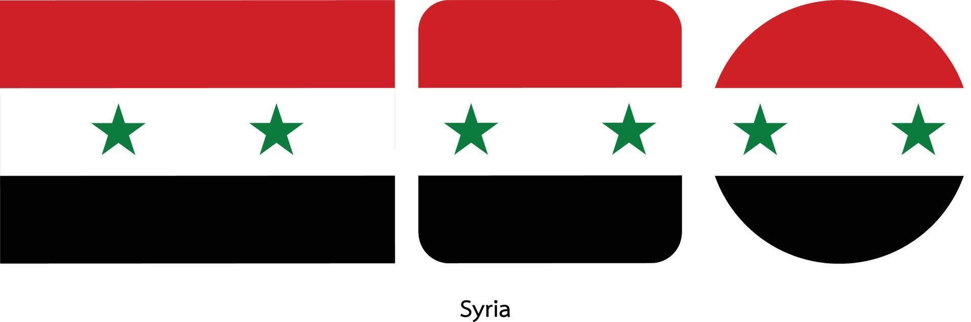 drapeau de la syrie, illustration vectorielle vecteur