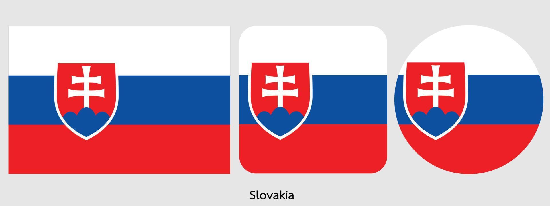 drapeau slovaquie, illustration vectorielle vecteur